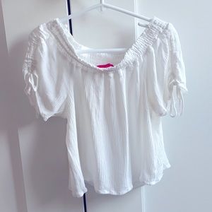 Me n U white off the shoulder girls top, S